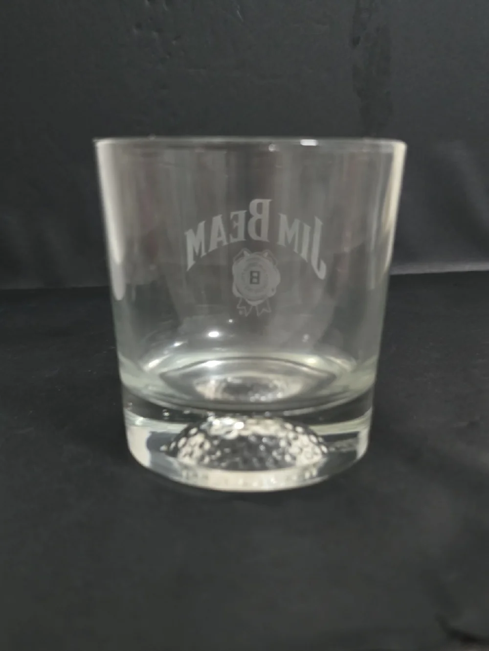 Jim Beam Etched Whiskey Golfball Glass